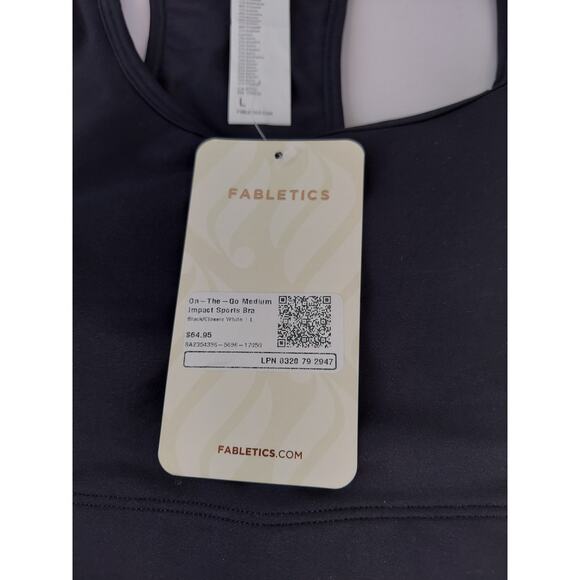 Fabletics Womens On-The-Go Medium-Impact Sports Bra Colorblock Size Large NWT - Picture 3 of 5